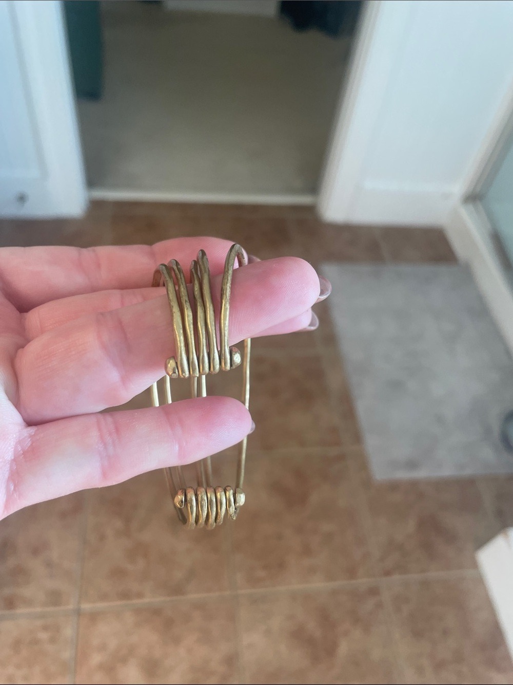 Stella & Dot Gold Triple Bangle Bracelet - Picture 6 of 7